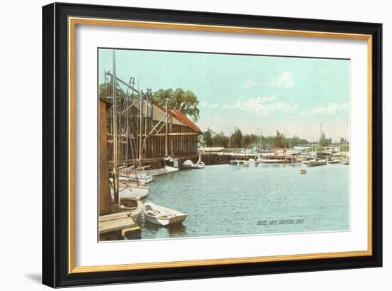 Sluice Dock, Guilford, Connecticut-null-Framed Premium Giclee Print