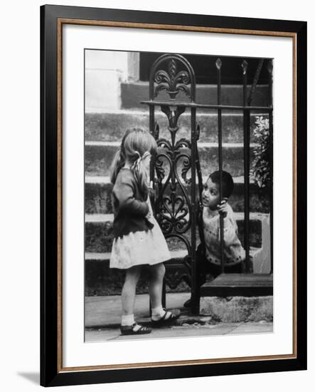 Slum Children in Notting Hill Section-Terence Spencer-Framed Photographic Print