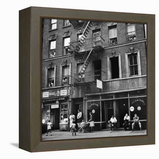 Slum Conditions Showing Apartments with Broken Windows-Ralph Morse-Framed Premier Image Canvas