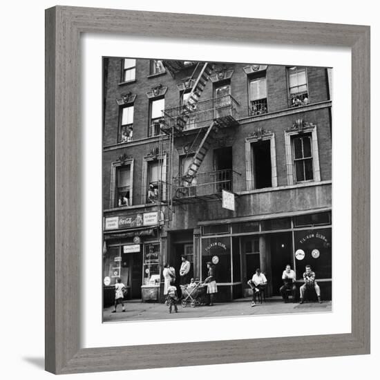 Slum Conditions Showing Apartments with Broken Windows-Ralph Morse-Framed Photographic Print