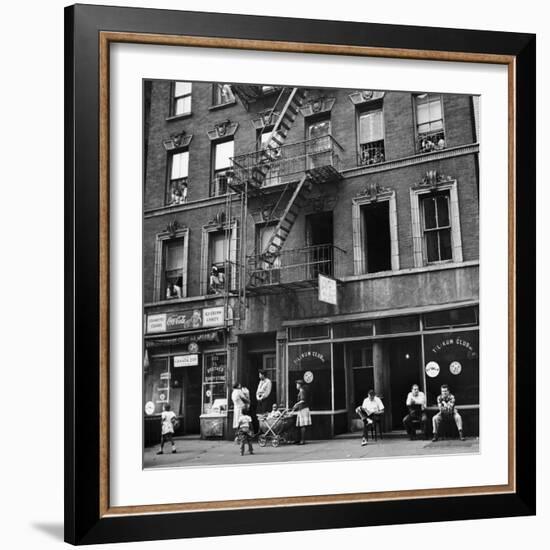 Slum Conditions Showing Apartments with Broken Windows-Ralph Morse-Framed Photographic Print