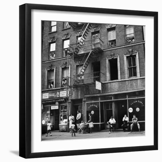 Slum Conditions Showing Apartments with Broken Windows-Ralph Morse-Framed Photographic Print