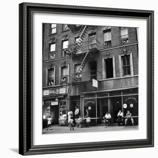 Slum Conditions Showing Apartments with Broken Windows-Ralph Morse-Framed Photographic Print