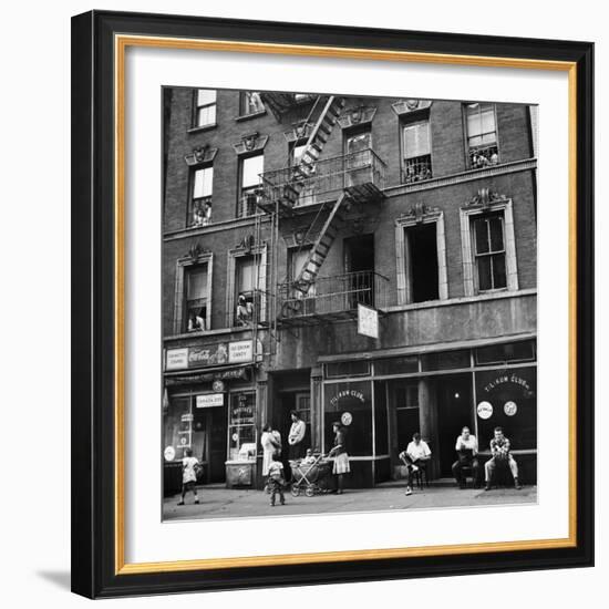 Slum Conditions Showing Apartments with Broken Windows-Ralph Morse-Framed Photographic Print