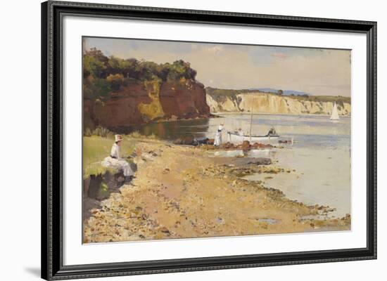 Slumbering sea, Mentone-Tom Roberts-Framed Giclee Print