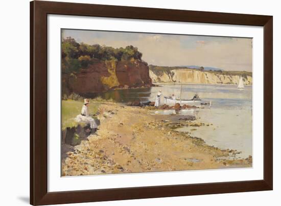 Slumbering sea, Mentone-Tom Roberts-Framed Giclee Print