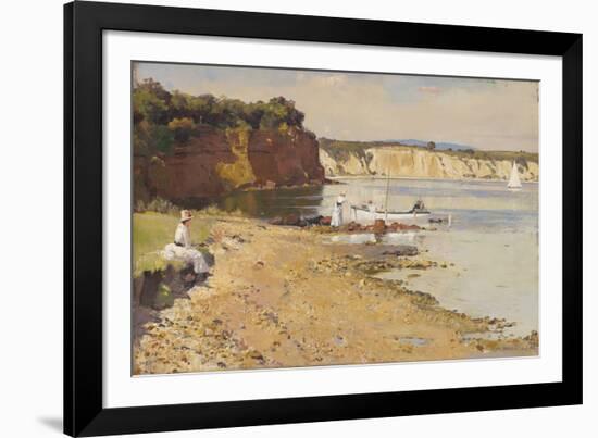 Slumbering sea, Mentone-Tom Roberts-Framed Giclee Print