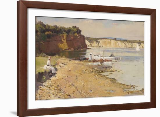 Slumbering sea, Mentone-Tom Roberts-Framed Giclee Print