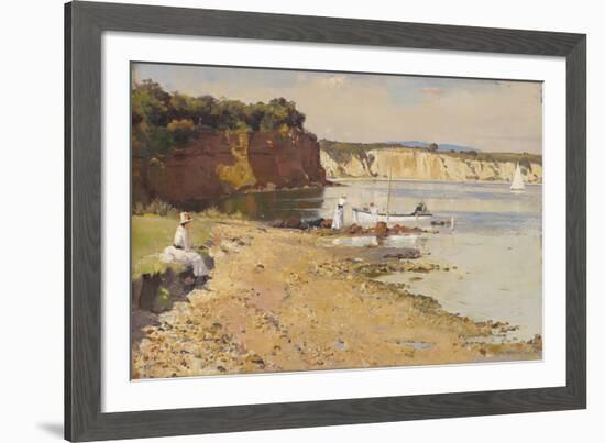 Slumbering sea, Mentone-Tom Roberts-Framed Giclee Print