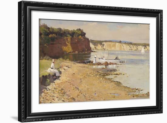 Slumbering sea, Mentone-Tom Roberts-Framed Giclee Print