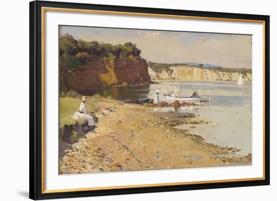 Slumbering sea, Mentone-Tom Roberts-Framed Giclee Print