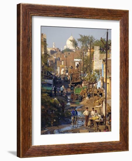 Slums Within a Kilometer of the Taj Mahal, Agra, Uttar Pradesh, India-Robert Harding-Framed Photographic Print