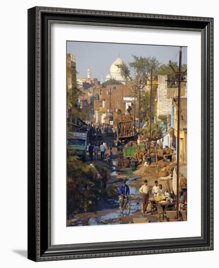 Slums Within a Kilometer of the Taj Mahal, Agra, Uttar Pradesh, India-Robert Harding-Framed Photographic Print