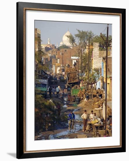 Slums Within a Kilometer of the Taj Mahal, Agra, Uttar Pradesh, India-Robert Harding-Framed Photographic Print