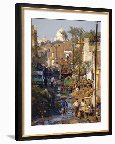 Slums Within a Kilometer of the Taj Mahal, Agra, Uttar Pradesh, India-Robert Harding-Framed Photographic Print