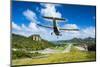 Small airplane landing at the airport of St. Barth (Saint Barthelemy), Lesser Antilles, West Indies-Michael Runkel-Mounted Photographic Print