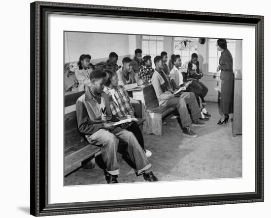Small and Over-Crowded African-American School Is Really a One Room Baptist Church-Ed Clark-Framed Photographic Print