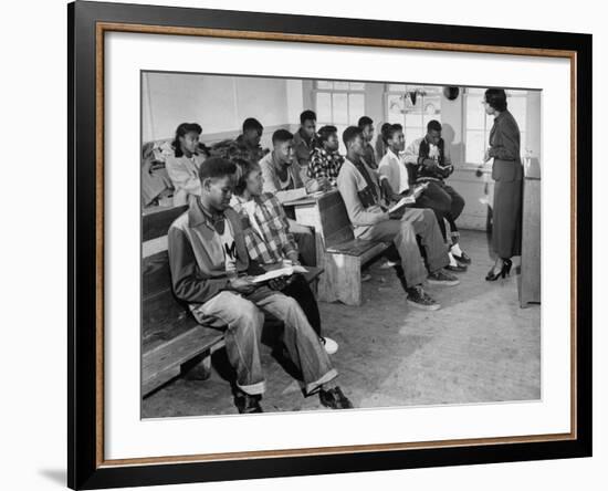 Small and Over-Crowded African-American School Is Really a One Room Baptist Church-Ed Clark-Framed Photographic Print