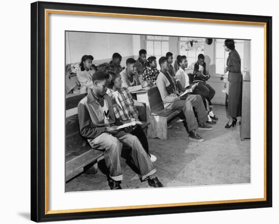 Small and Over-Crowded African-American School Is Really a One Room Baptist Church-Ed Clark-Framed Photographic Print