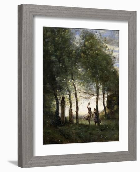Small Bacchanale, 1874-Jean-Baptiste-Camille Corot-Framed Giclee Print
