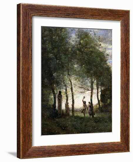 Small Bacchanale, 1874-Jean-Baptiste-Camille Corot-Framed Giclee Print