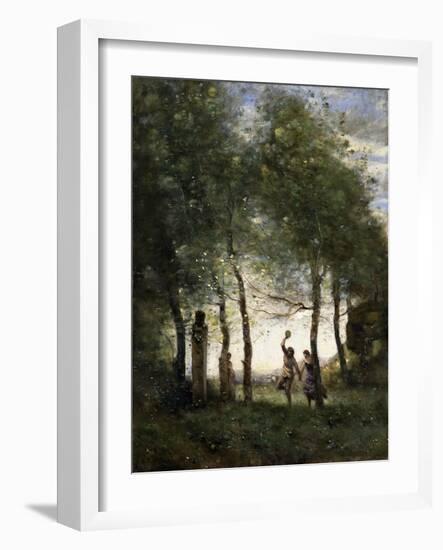 Small Bacchanale, 1874-Jean-Baptiste-Camille Corot-Framed Giclee Print