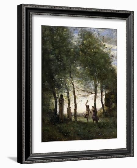 Small Bacchanale, 1874-Jean-Baptiste-Camille Corot-Framed Giclee Print