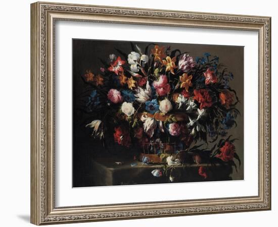 Small Basket of Flowers, 1671-Juan de Arellano-Framed Giclee Print