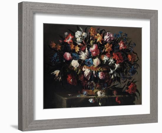 Small Basket of Flowers, 1671-Juan de Arellano-Framed Giclee Print