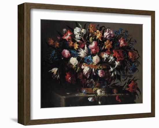 Small Basket of Flowers, 1671-Juan de Arellano-Framed Giclee Print