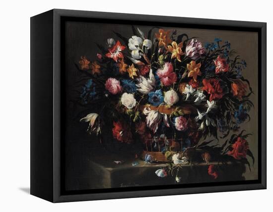 Small Basket of Flowers, 1671-Juan de Arellano-Framed Premier Image Canvas