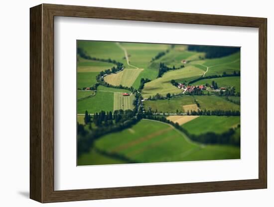 Small Bavarian Village in a Fields, Germany. Pseudo Tilt Shift Effect-Dudarev Mikhail-Framed Photographic Print