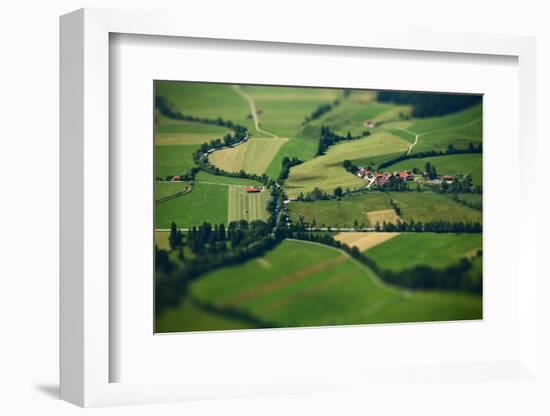 Small Bavarian Village in a Fields, Germany. Pseudo Tilt Shift Effect-Dudarev Mikhail-Framed Photographic Print