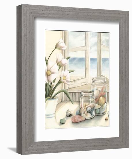 Small Beach House View I-Megan Meagher-Framed Premium Giclee Print