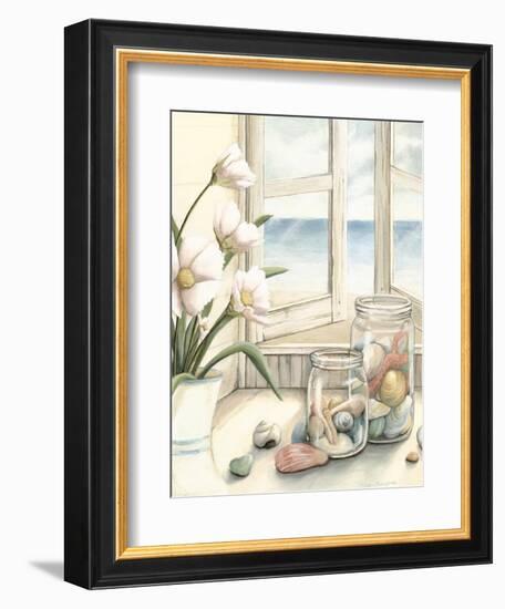 Small Beach House View I-Megan Meagher-Framed Premium Giclee Print