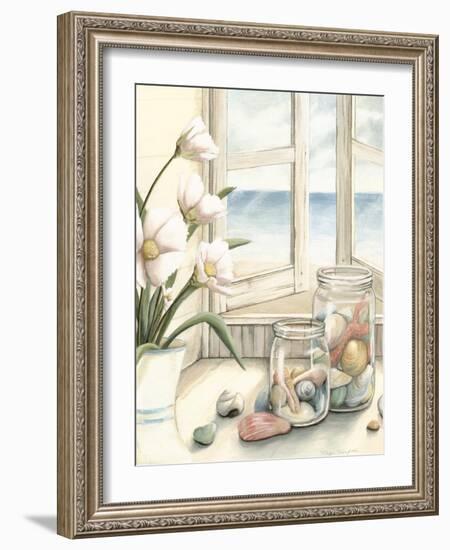 Small Beach House View I-Megan Meagher-Framed Art Print