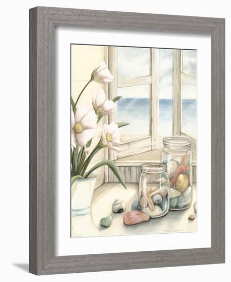 Small Beach House View I-Megan Meagher-Framed Art Print