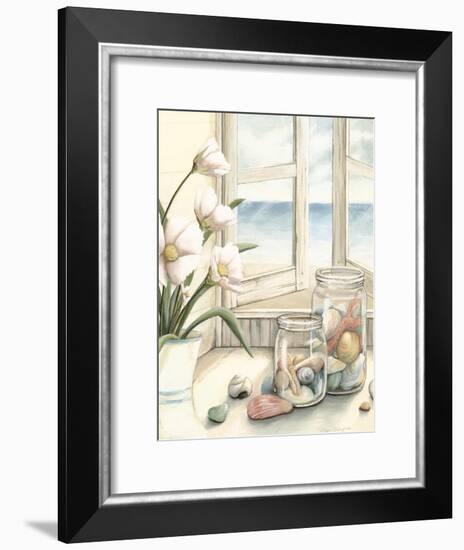 Small Beach House View I-Megan Meagher-Framed Art Print