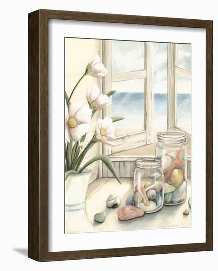 Small Beach House View I-Megan Meagher-Framed Art Print