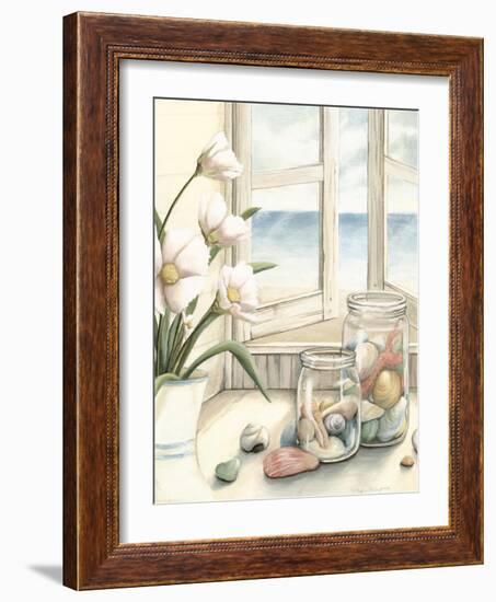 Small Beach House View I-Megan Meagher-Framed Art Print