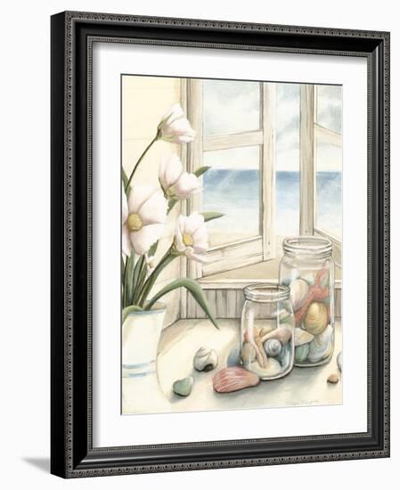 Small Beach House View I-Megan Meagher-Framed Art Print