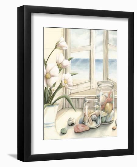 Small Beach House View I-Megan Meagher-Framed Art Print