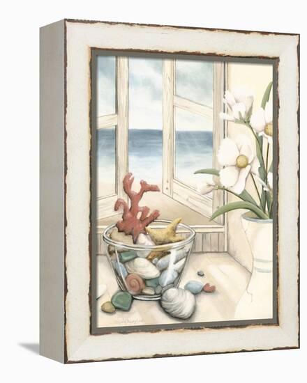 Small Beach House View II-Megan Meagher-Framed Stretched Canvas