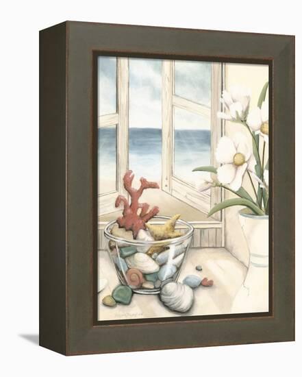 Small Beach House View II-Megan Meagher-Framed Stretched Canvas