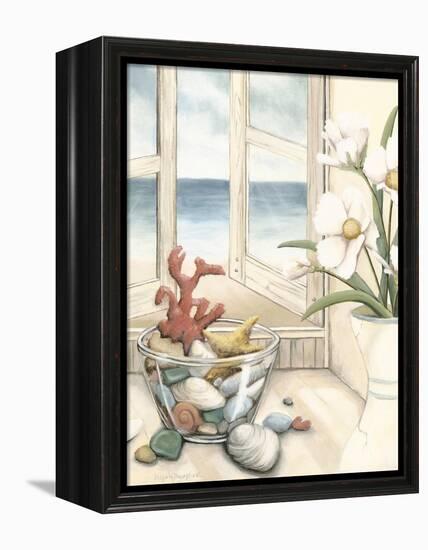 Small Beach House View II-Megan Meagher-Framed Stretched Canvas