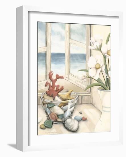 Small Beach House View II-Megan Meagher-Framed Art Print