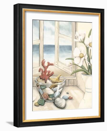 Small Beach House View II-Megan Meagher-Framed Art Print