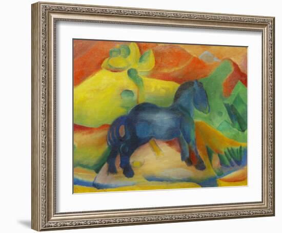 Small Blue Horse 1912-Franz Marc-Framed Giclee Print