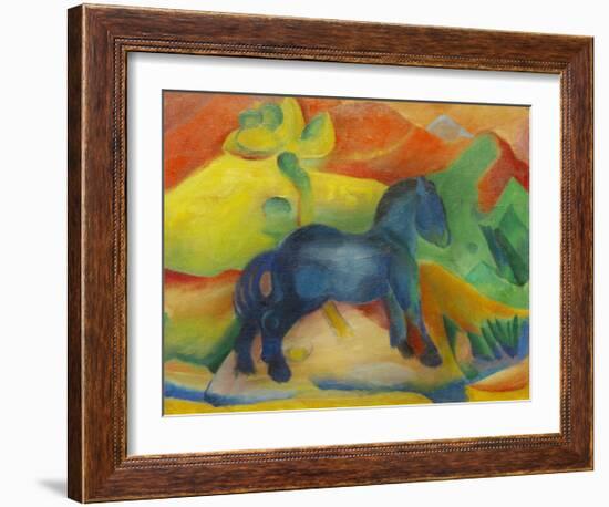 Small Blue Horse 1912-Franz Marc-Framed Giclee Print