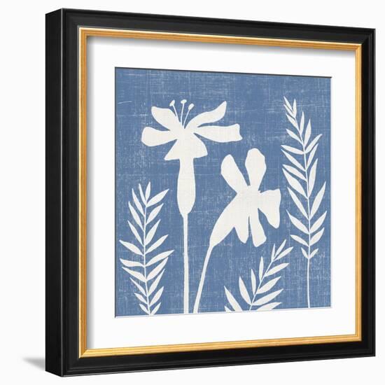 Small Blue Linen II-Megan Meagher-Framed Art Print